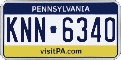 PA license plate KNN6340