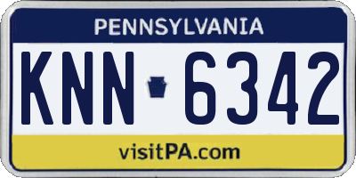 PA license plate KNN6342