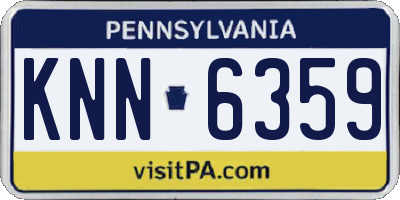 PA license plate KNN6359