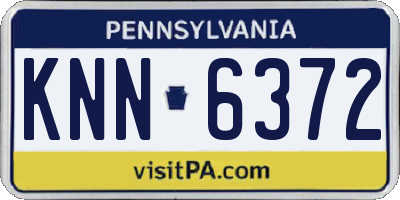 PA license plate KNN6372