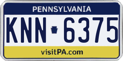 PA license plate KNN6375