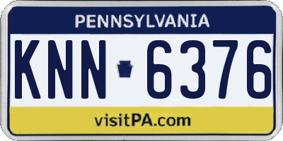 PA license plate KNN6376