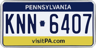 PA license plate KNN6407