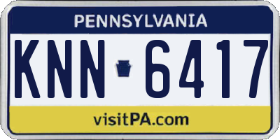 PA license plate KNN6417