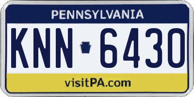 PA license plate KNN6430
