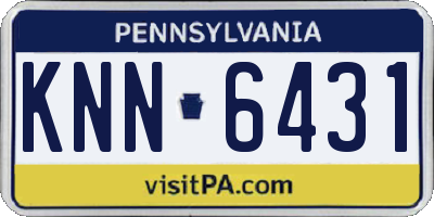 PA license plate KNN6431