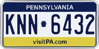 PA license plate KNN6432