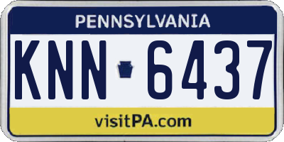 PA license plate KNN6437