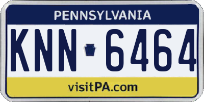 PA license plate KNN6464