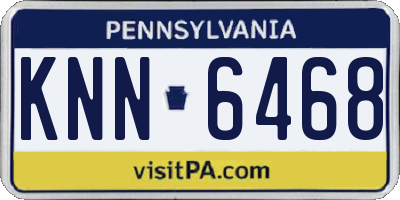 PA license plate KNN6468