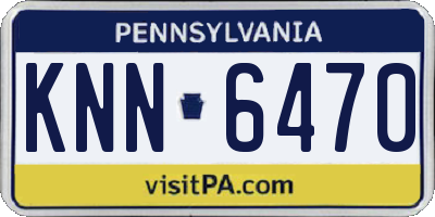 PA license plate KNN6470