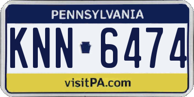 PA license plate KNN6474