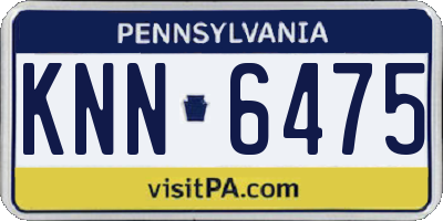 PA license plate KNN6475