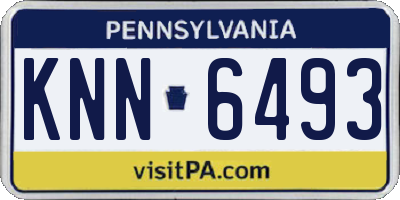PA license plate KNN6493