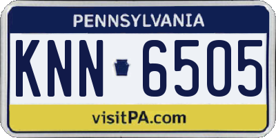 PA license plate KNN6505