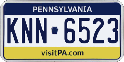 PA license plate KNN6523