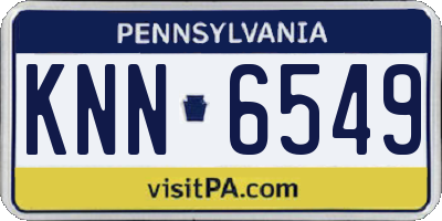 PA license plate KNN6549