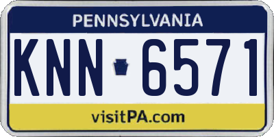 PA license plate KNN6571