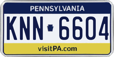 PA license plate KNN6604