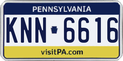 PA license plate KNN6616