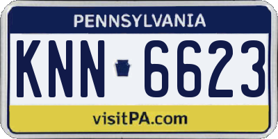PA license plate KNN6623