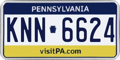 PA license plate KNN6624