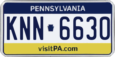 PA license plate KNN6630