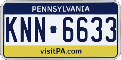 PA license plate KNN6633