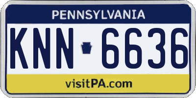 PA license plate KNN6636