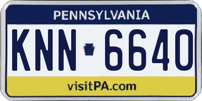 PA license plate KNN6640