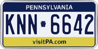 PA license plate KNN6642