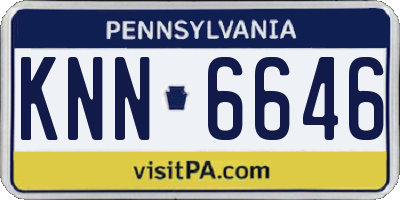 PA license plate KNN6646