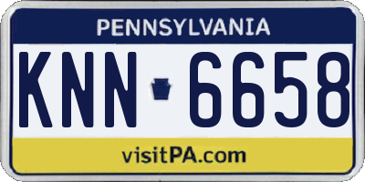 PA license plate KNN6658