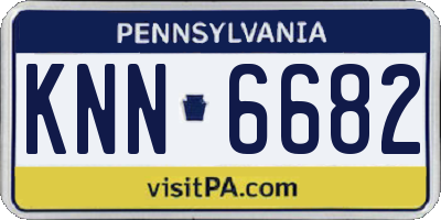 PA license plate KNN6682