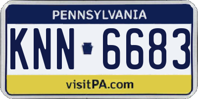 PA license plate KNN6683
