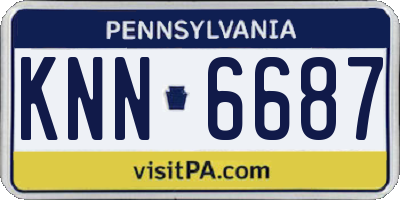 PA license plate KNN6687