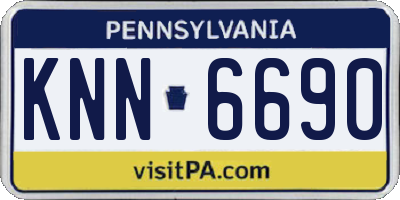 PA license plate KNN6690