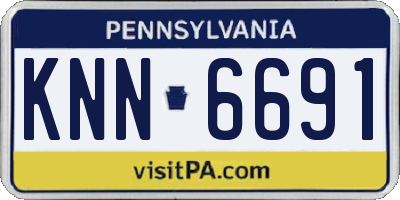 PA license plate KNN6691