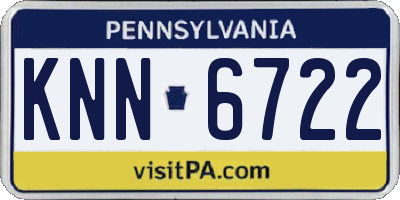 PA license plate KNN6722