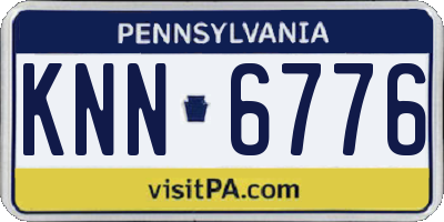 PA license plate KNN6776