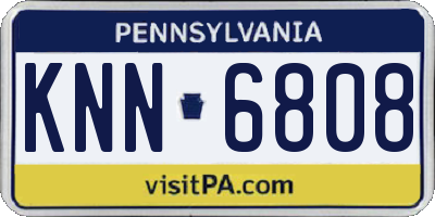PA license plate KNN6808