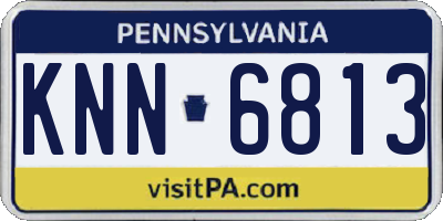 PA license plate KNN6813
