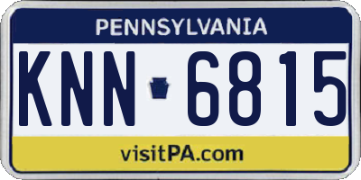 PA license plate KNN6815