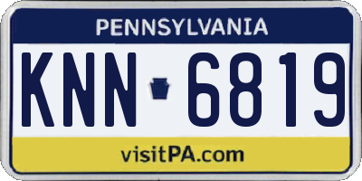 PA license plate KNN6819
