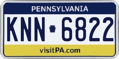 PA license plate KNN6822