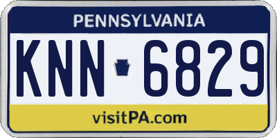 PA license plate KNN6829