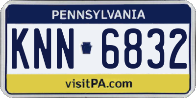 PA license plate KNN6832