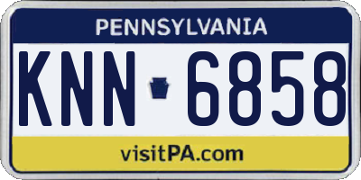 PA license plate KNN6858