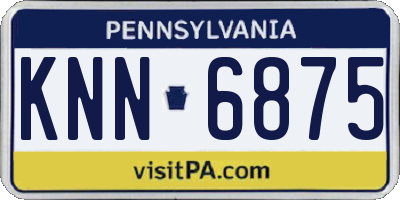 PA license plate KNN6875