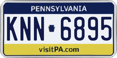 PA license plate KNN6895